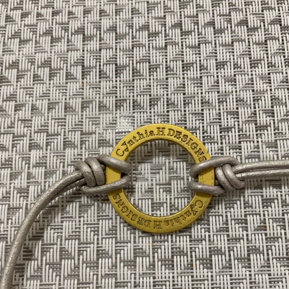 Leather Charm Bracelet with Clasp Closure - Picture 2 of 6